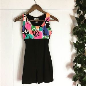 Vintage 80s yoga workout leotard